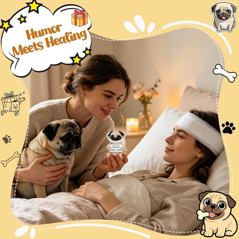 Funny Get Well Soon Gift – Surgery Recovery & Feel Better Gift for Women Men, Cute Encouragement Desk Decor for Friend Coworker Her Him B0GZ3Y9FJP
