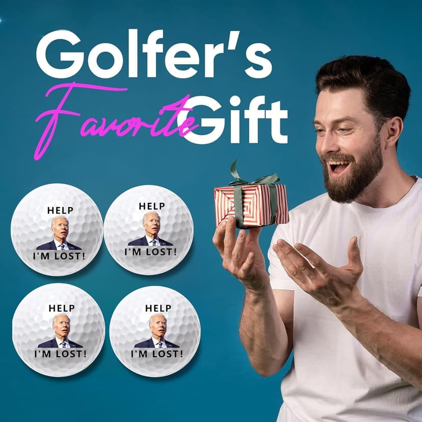 4 Pcs Funny Golf Balls for Birthday, Father’s Day Christmas Novelty Golfer Gift for Dad Coworkers Golfers Golf Lovers B0FW4ZZ81Y