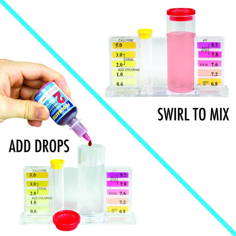 Poolmaster 22260 5-Way Swimming Pool or Spa Water Chemistry Test Kit with Case, Essential Collection