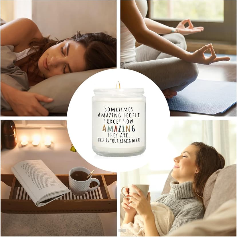 Christmas/Thank You/Inspirational Gift for Woman Her Friend Teacher Mom Girlfriend Sister Bestie, Stocking Stuffers, Lavender Craftique Gifts for Women, Birthday Gifts for Women- You're Amazing Candle B0DYMW78WD