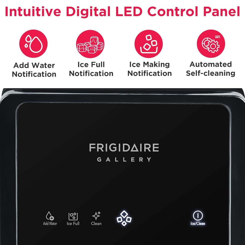 FRIGIDAIRE Touchscreen Nugget Ice Maker, Countertop Ice Machine, Sonic Ice Maker with 33 lbs. Capacity, Slate