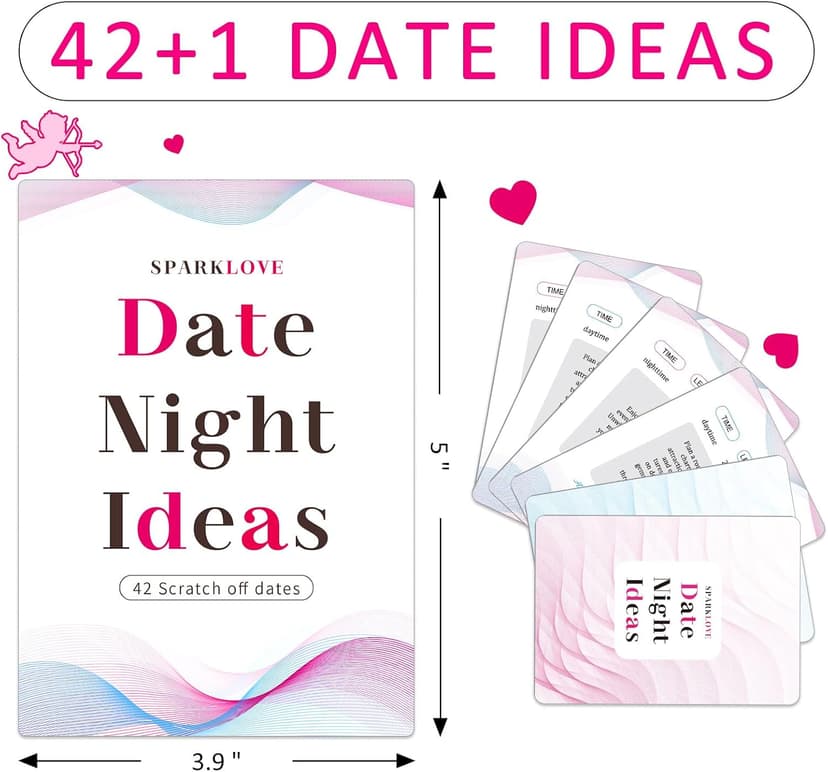 Couple Gifts and Valentine Day Gifts, Date Night Ideas Cards, 42 Romantic Scratch Off Date Card Gifts for Couples, Gifts for Girlfriend and Boyfriend, His or Her Gifts, Gifts for Wife, Husband
