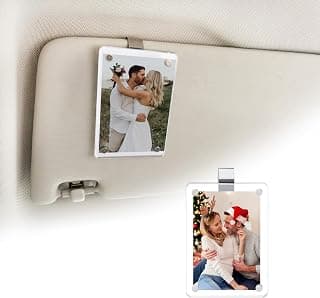 Gift for Boyfriend Husband Girlfriend Dad Car Decorations Interior Picture Holder, Car Visor Photo Clip Magnetic Frame Father's Day Personalized Photo Gifts Cute Car Decor Accessories 3.5 x 2.4 inch (1 PC) B0F5WR9324