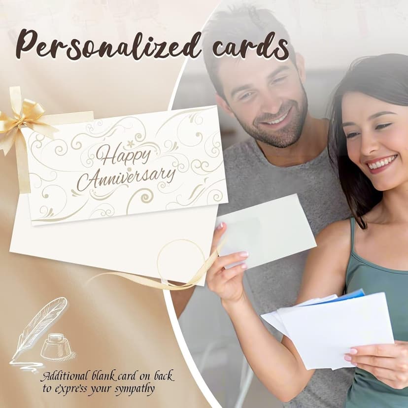 Anniversary Wind Chimes Gifts for Men Women, 25" Wind Chimes Romantic Gift for Couple, Parents, Wife, Husband, Friends, Happy Anniversary Decorations