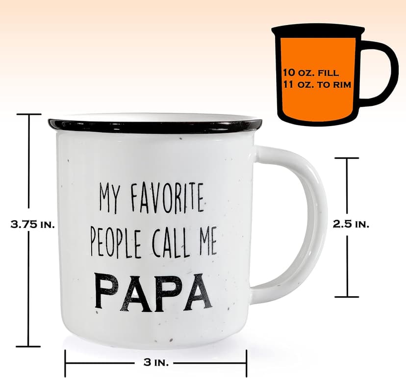 MAINEVENT Papa Coffee Mug, 11 oz, Ceramic, Funny, Best Papa Mug, Fathers Day Gift B09PSL3HZV