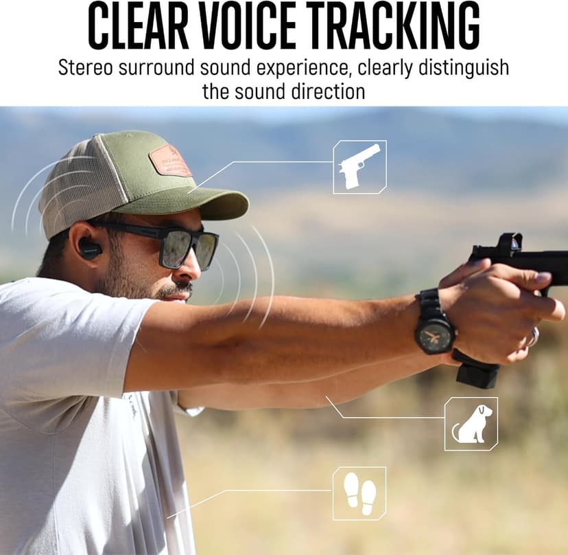 GLORYFIRE Shooting Ear Protection Ear Plugs for Shooting Range Hearing Protection 26dB Noise Reduction