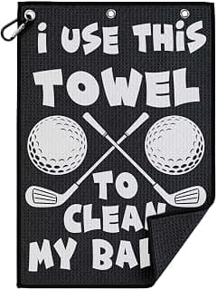 Premium Cleaning Towel for Golf Balls and Clubs; Easy To Attach to Golf Bags for Practice, Tournaments, and Daily Play Lihome Golf Accessories for Men, Funny Golf Towel, Golf Gifts for Men B0GX7CVYCL