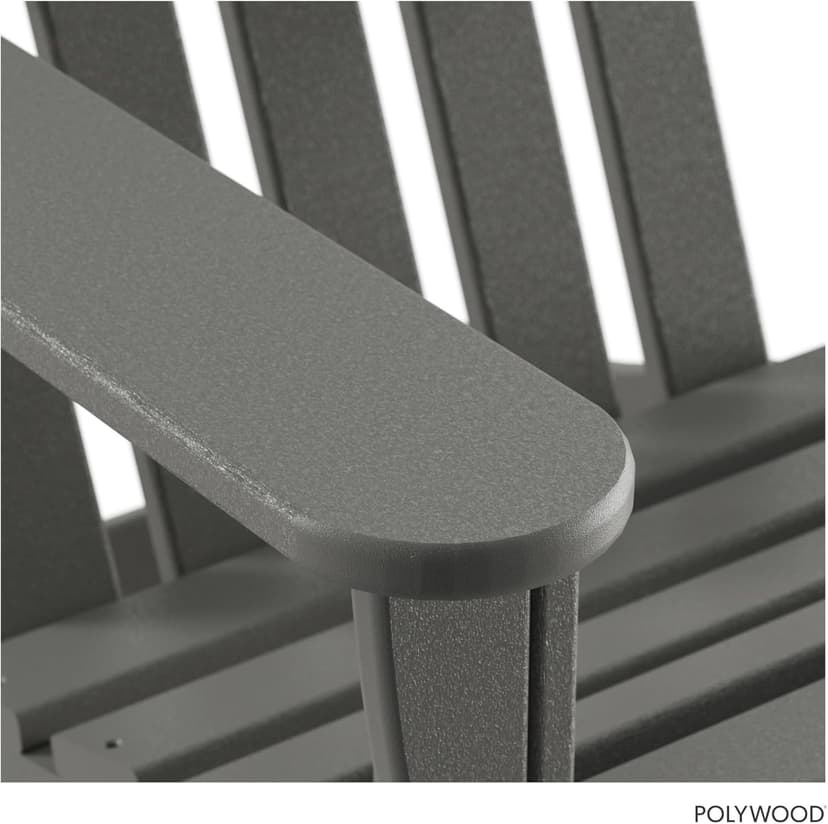 Polywood AD4030GY Classic Outdoor Adirondack Chair, Slate Grey