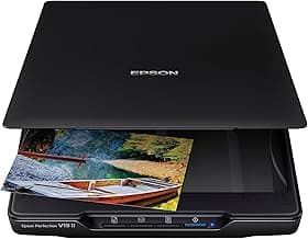 Epson Perfection V19 II Color Photo and Document Flatbed Scanner with 4800 dpi Optical Resolution USB Power, High-Rise, Removable Lid