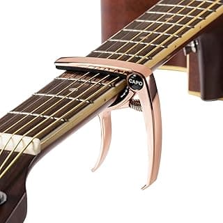 ENO MUSIC Professional Acoustic and Electric Guitars Capo for 6 String Guitar and Mandolin, RedCopper