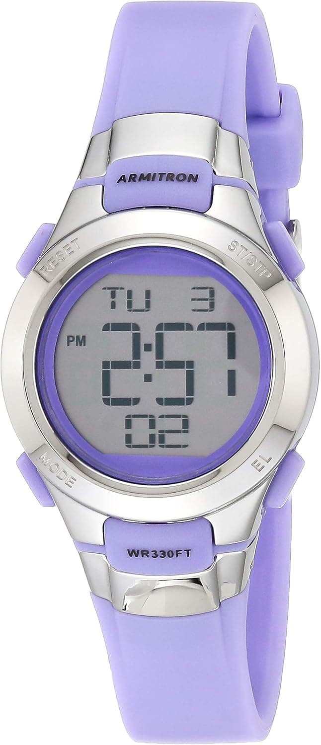 Armitron Sport Women's Digital Chronograph Resin Strap Watch, 45/7012