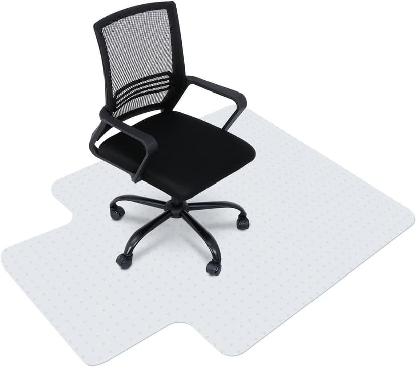 SUPER DEAL Upgraded 48" X 36" Office Chair Mat for Carpet Floor, Non-Slip Under Desk Carpeted Floor Protector, Heavy Duty Clear Plastic Carpet with Lip for Home Office Gaming Chair