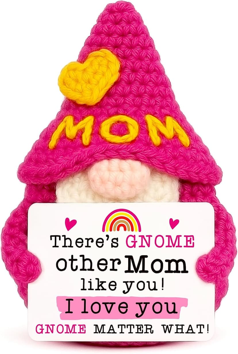Funny Crochet Gnomes for Mother Mama Mommy Christmas Stocking Stuffers, Cute Mothers Day Gnome Gift from Son Kids, I Love You Mom Birthday Gifts from Daughter - Gifts for Mom Christmas B0F5HSJGL7