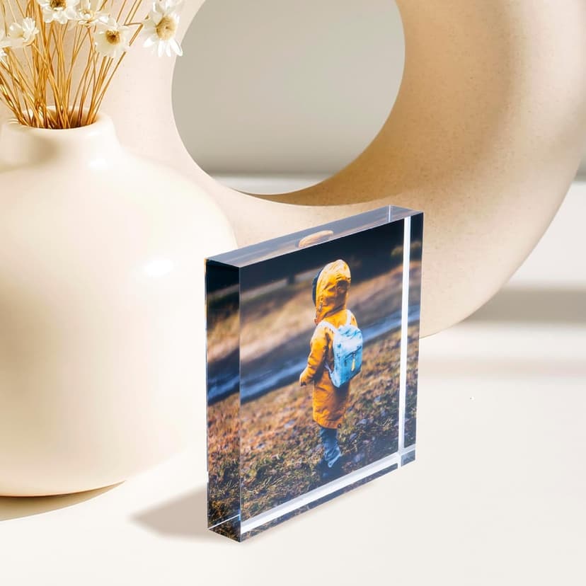 Acrylic Photo Block, Custom Photo Gifts, 3.5x3.5" | 0.6" Thick | Personalized Acrylic Print B0DBQVK5H1