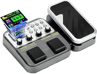 MG-100 Professional Multi Effects Guitar Pedal, Electric Guitar Effects Pedal with 58 Effects, Guitar Effects Processor with Wah Pedal for Sound Di Box Electric Guitar Bass Loop Amplifier Tube Pedal