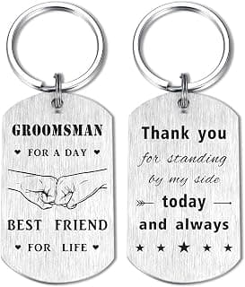 Alotozo Wedding Day Keychain - Bridal Shower Gifts for Bride Groom Groomsmen Bridesmaid Maid of Honor Father B0CBQL55L1