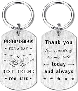 Alotozo Wedding Day Keychain - Bridal Shower Gifts for Bride Groom Groomsmen Bridesmaid Maid of Honor Father B0CBQL55L1