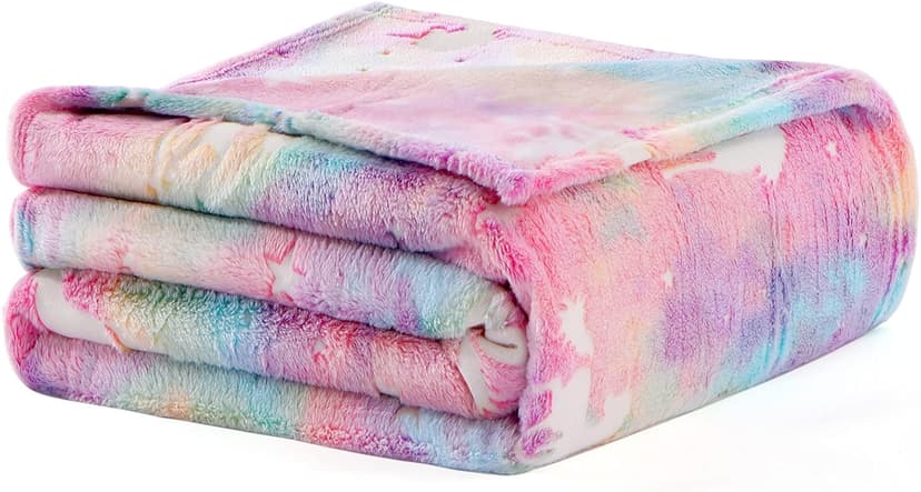 Glow in The Dark Blanket Unicorns Gifts for Girls,Toys for 2 3 4 5 6 7 8 9 10 Year Old Girl Gifts,Soft Kids Blankets for Christmas Halloween Birthday Valentines Gifts,50"x60"