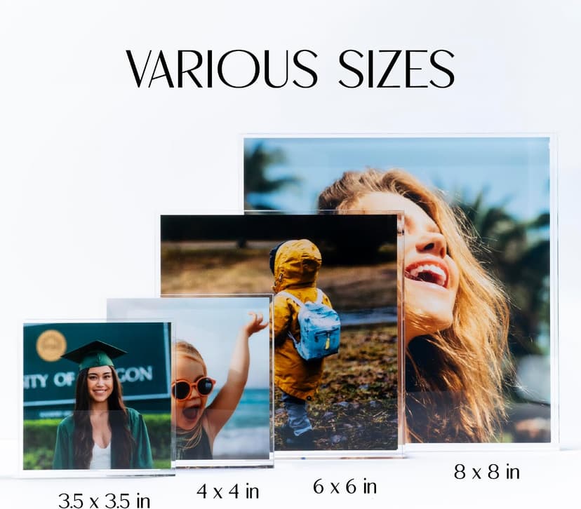 Acrylic Photo Block, Custom Photo Gifts, 3.5x3.5" | 0.6" Thick | Personalized Acrylic Print B0DBQVK5H1