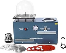 HAADID Vacuum Investing Casting Machine 2L - Vacuum Casting Machine with 3 CFM Pump & Bell Jar for Jewelry Casting Molds Processing 110V CM01