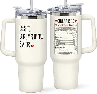 Gifts for Girlfriend - Girlfriend Gifts for Women - Anniversary, Valentines, Birthday Cup for Her - Romantic Love Glass for Couple - 40 Oz Stainless Steel Tumbler with Lid