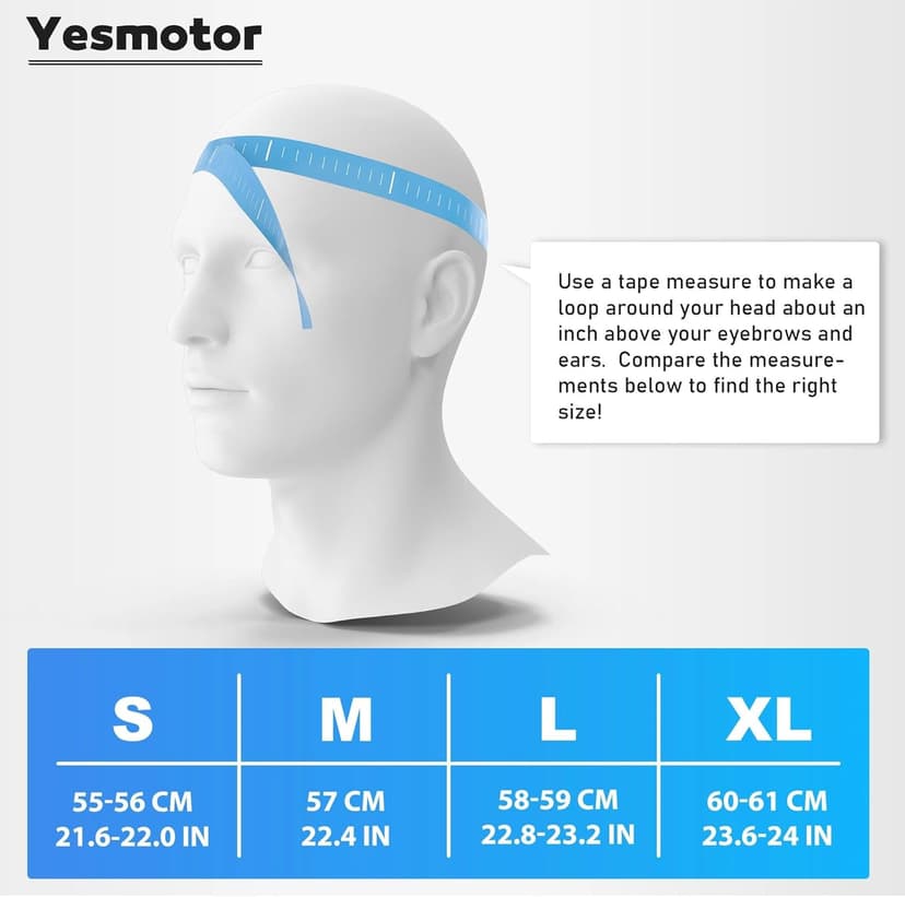 Yesmotor Motorcycle Baseball Helmet - Retro Baseball Style Cap for Unisex-Adult, DOT Approved