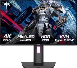 KTC 27 Inch 4K Gaming Monitor, Mini LED, Fast IPS, HDR1000, Built-in Speakers, HDMI2.1, DP1.4, Type-C 90W, 160Hz/144Hz Computer Monitor, Vesa Wall Mount