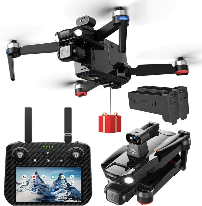 Bingchat 2026Upgraded Tablet Remote Professional Drones with Camera for Adults 4K HD, 360°Obstacle Avoidance, 3 Axis Gimbal, Payload Release, Up to 5 Miles Range, 84 Minutes Two Batteries, High Wind Resistance, Rainproof, Time-lapse, Follow Me