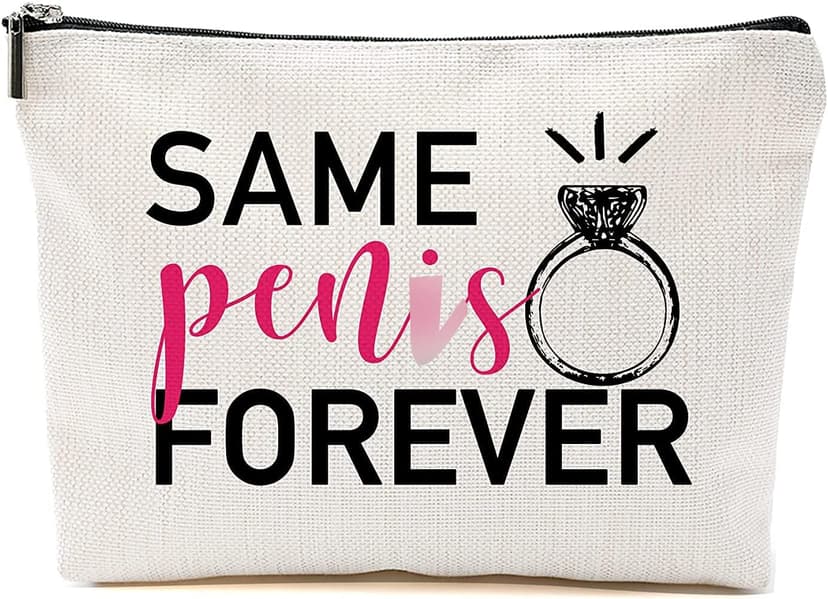 Blue Leaves Fun Bridal Shower Gifts,Fun Engagement Gifts,Bridal Shower Gifts for Bride,Bachelorette Party Gifts- Toiletry bag, Makeup Bag Gifts