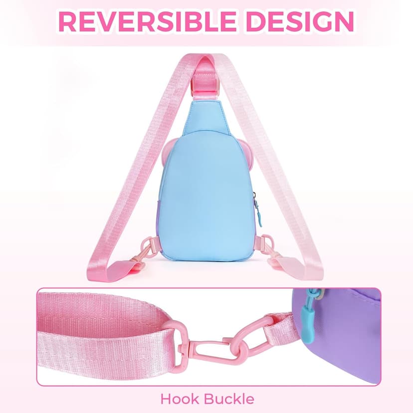 2 3 4 5 6 7 Year Old Girl Birthday Gift, Initial Crossbody Bag, Girls Kids Birthday Gifts, Sling Bag for Kid, Toddler Purse Anoup Birthday Gift for Daughter Monogram Crossbody Sling Bag Purse Pink J B0H5154T3Q