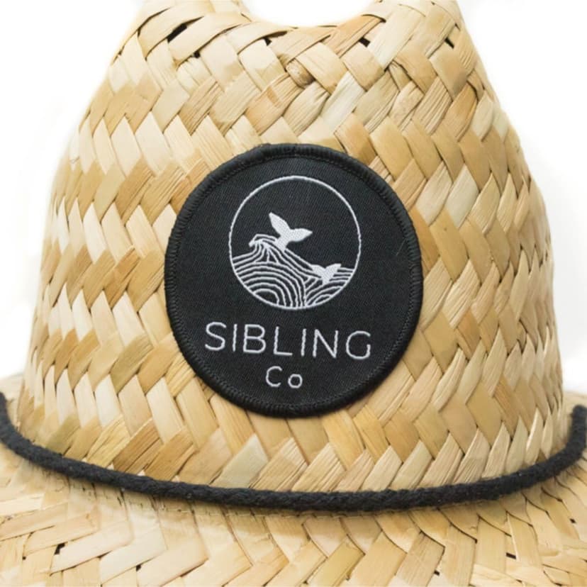 Sibling Co Straw Sun Hat for Men and Women Great for Fishing, Lifeguards, Beach, Summer and Gardening with Wide Brim for Sun Protection Natural
