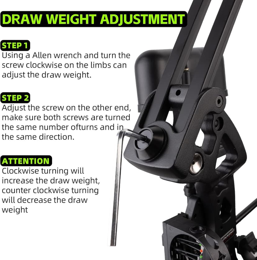 Compound Bow Set for Adults and Beginners, Adjustable 30-55 Lbs Draw Weight, 24"-29.5" Draw Length, up to IBO 310 fps, Archery Bow Set with All Accessories for Hunting Target Shooting Practice