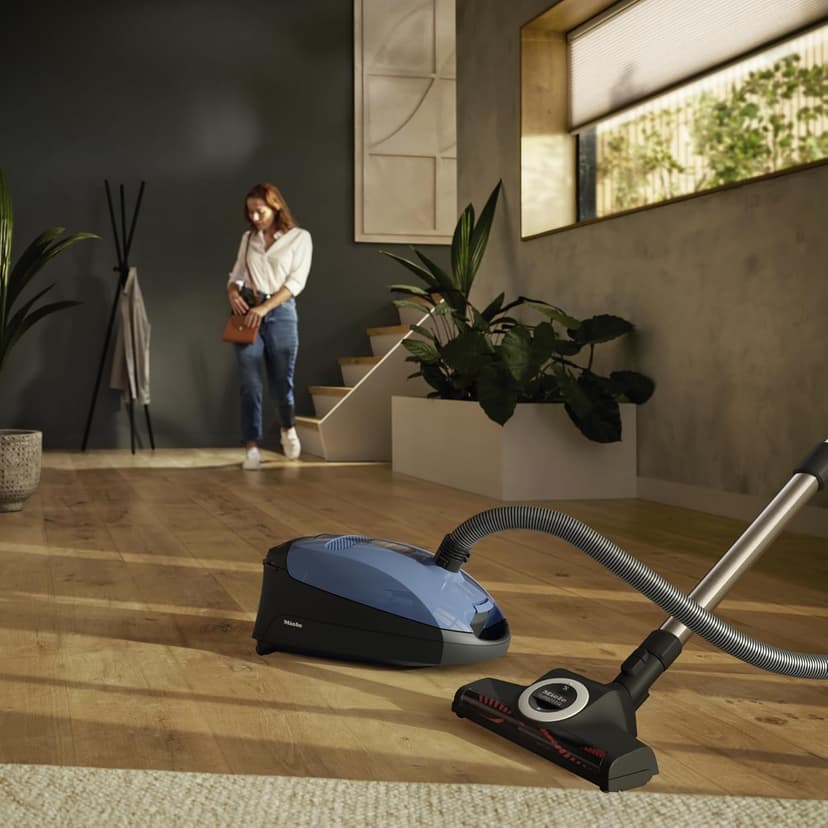 Miele Classic C1 Turbo Team Bagged Canister Vacuum, Tech Blue - Portable, Household