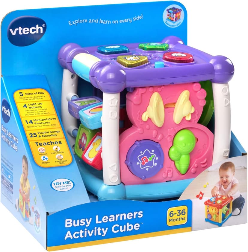 VTech Busy Learners Activity Cube, Purple B00OC5FU8Q