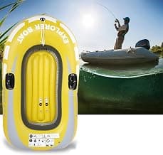 Inflatable Kayak Boat PVC Air Canoe for Fishing Diving Drifting (1 Person Rowing with Double Valve) Inflatable Boat PVC Boot Canoes