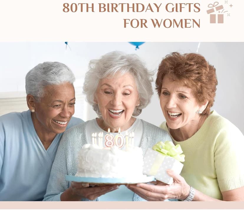80th Birthday Gifts for Women: Best Happy Birthday Gift for 80 Year Old Woman Moms Grandmothers Friends Unique Birthday Angel Figurine Decorations