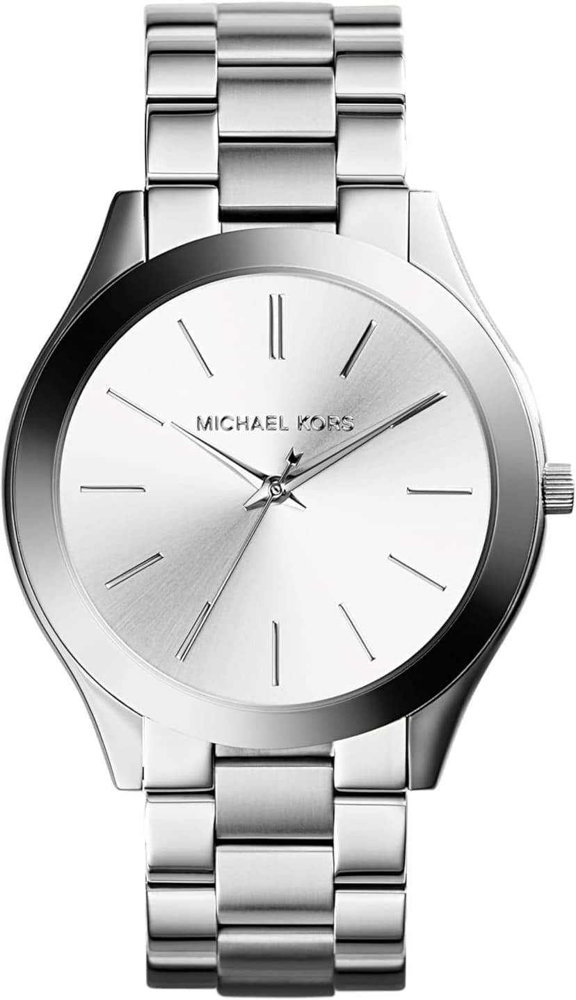 Michael Kors Slim Runway Three-Hand Silver-Tone Stainless Steel Women's Watch (Model: MK3178)