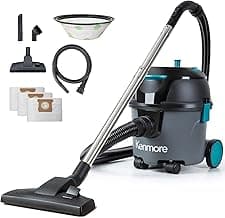 Kenmore KW3010 Bagged Canister Vacuum 3 Gallon Lightweight Cleaner High Efficient with 3 Cleaning Tools & Washable Filter for Household, Hard Floor, Carpet & Pet Hair, 3Gallons, Black+Dry