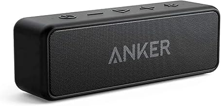Anker Soundcore 2 Portable Bluetooth Speaker with Stereo Sound, Bluetooth 5, Bassup, IPX7 Waterproof, 24-Hour Playtime, Wireless, Speaker for Home, Outdoors, Travel