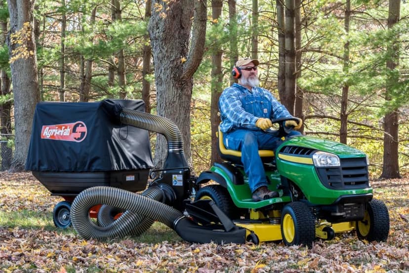 Agri-Fab 45-0630 Large Capacity 29 CU FT Soft Top Mow-N-Vac, Tow Behind Lawn Vacuum, Leaf Vacuum, Gas Powered, Easy Single Lever Dumping