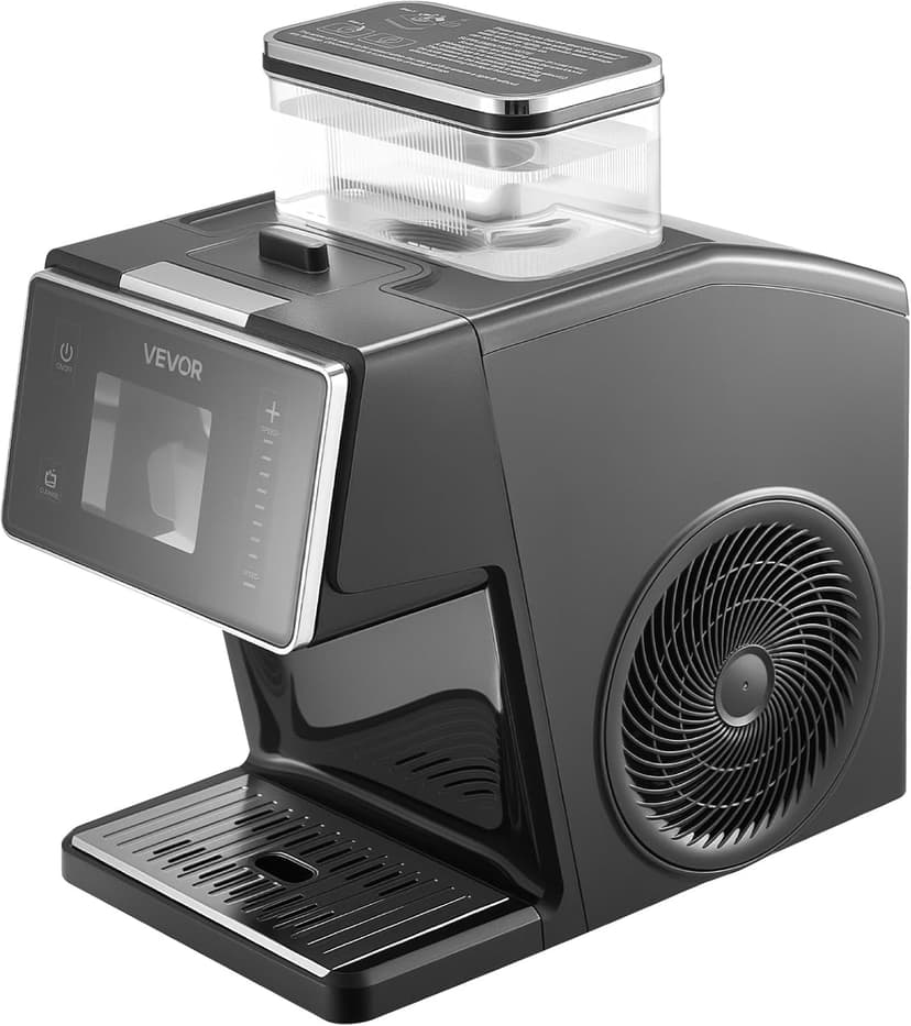 VEVOR Snowflake Ice Machine, 44LBS/24H Snowflake Ice Maker, Ice Shaver Machine with Stainless Steel Blade, Electric Snow Cone Maker with 0.2 Gal Tank, 60S Fast Pre-Cooling, for Home & Small Gatherings