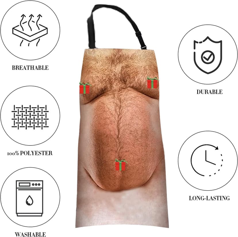 White Elephant Gifts for Adults,Funny Gifts Apron Belly Christmas Stocking Stuffers Gag Gifts for Dad Him Men Adults