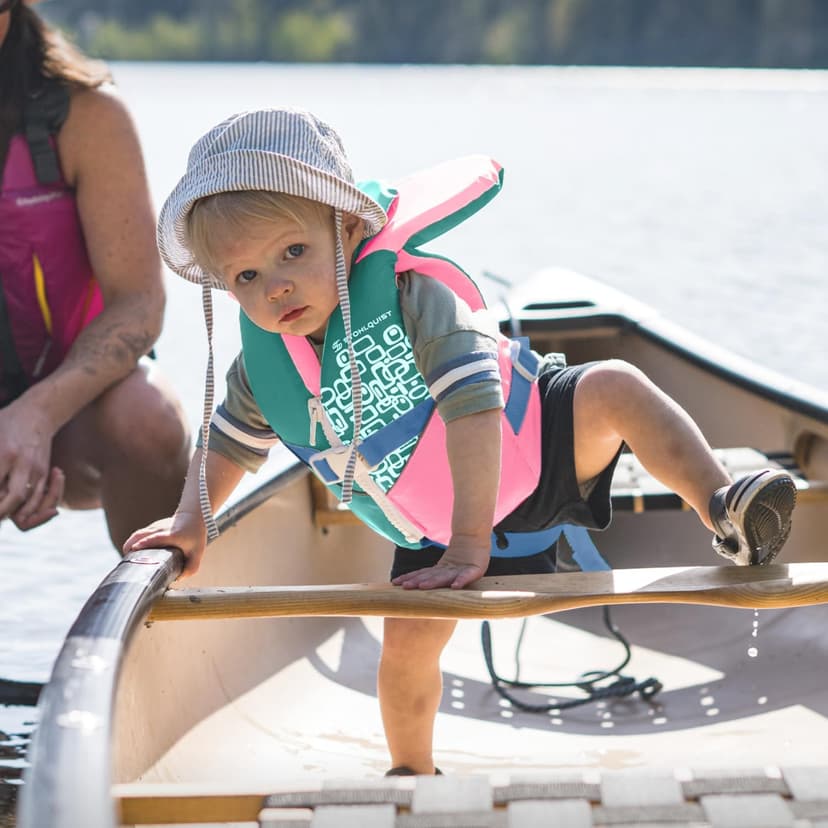 Stohlquist Infant Life Jacket, US Coast Guard Approved, Type II Life Vest (20-30 lbs) for Babies and Toddlers, Support Collar with Grab Handle, PFD for Pools, Lakes and Boating