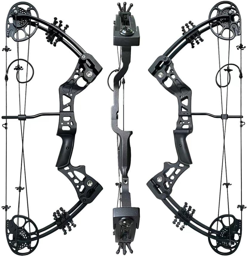 Compound Bow Set 15-45lbs for Pull Beginner and Teens Right Handed Adjustable 18"-29" Draw Length, 320 FPS Speed, Hunting Bow Archery Set New 2024