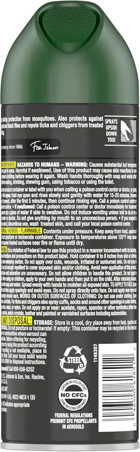 OFF! Deep Woods Sportsmen Insect Repellent Spray for Hunting Camping and Fishing 6 Ounce (Pack of 2)