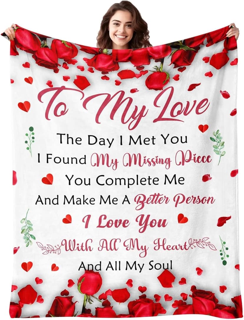 Gifts for Her Wife Girlfriend - to My Love Blanket - Anniversary Romantic Gift for Women - I Love You Gifts for Her - Wife Girlfriend Birthday Gift Ideas - Christmas & Valentines Day - 50"x60"