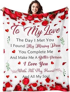 Gifts for Her Wife Girlfriend - to My Love Blanket - Anniversary Romantic Gift for Women - I Love You Gifts for Her - Wife Girlfriend Birthday Gift Ideas - Christmas & Valentines Day - 50"x60"