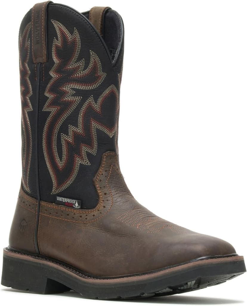 WOLVERINE Men's Rancher Waterproof Steeltoe Square Toe 10in Wellington Work Boot