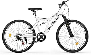 Outroad 26 Inch Mountain Bike, 7-Speed/High-Carbon Steel/Aviation Grade Frame with V Brake, Adjustable Ergonomic Seat Bicycle for Men Women Adult, MTB with Shock Absorption System