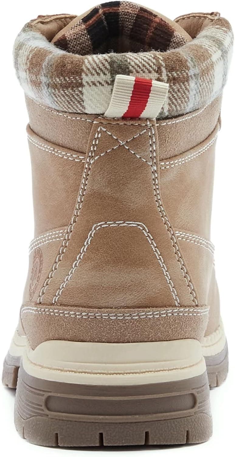 ANJOUFEMME Work Hiking Boots for Women Waterproof - Womens Outdoor Ankle Boots Lightweight Snow Winter Boots for Trekking Walking